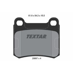 TEXTAR 2068701 Brake Pad Set