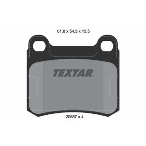 TEXTAR 2068703 Brake Pad Set