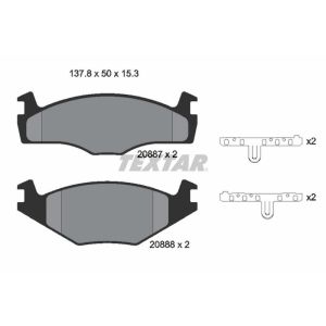 TEXTAR 2088707 Brake Pad Set