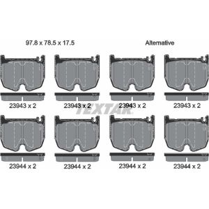 TEXTAR 2394301 Brake Pad Set