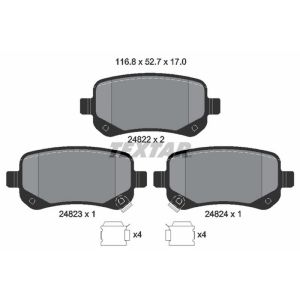 TEXTAR 2482201 Brake Pad Set