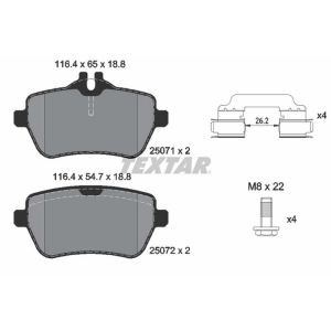 TEXTAR 2507101 Brake Pad Set