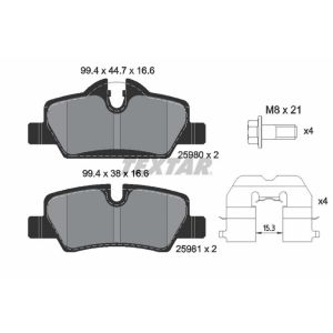 TEXTAR 2598001 Brake Pad Set