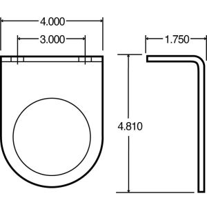 TRUCK-LITE 10730 10 Series, 2.5", Round, Black, Steel, 2 Screw Bracket Mount