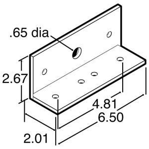 TRUCK-LITE 21722 Super 21, 2"x6", Rectangular, Black, Steel, 6 Screw Bracket Mount