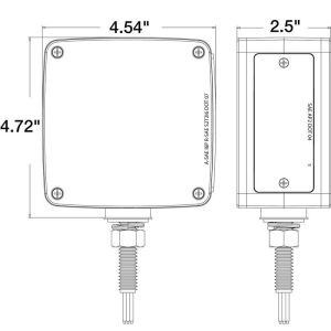 TRUCK-LITE 2752 Signal-Stat, LED, 4.5"x4.5", Square, 24 Diode, Pedestal Light