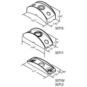 TRUCK-LITE 33710 33 Series, .75", Round, White, Polycarbonate, 2 Screw Bracket Mount