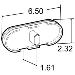 TRUCK-LITE 60122Y Super 60, LED, 2"x6", Oval, 36 Diode, Strobe Light