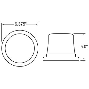 TRUCK-LITE 6600A Signal-Stat, LED, 4"x5.5", Round, 1 Diode, Beacon Light