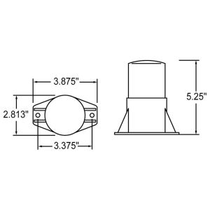 TRUCK-LITE 92560 Truck-Lite, LED, 4"x3", Round, 1 Diode, Beacon Light